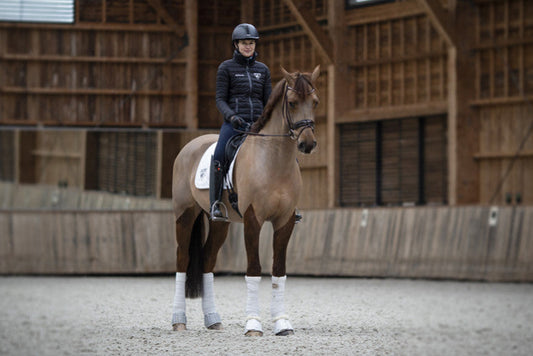 The advice of Jessica Michel-Botton, Olympic rider, on avoiding getting cold.