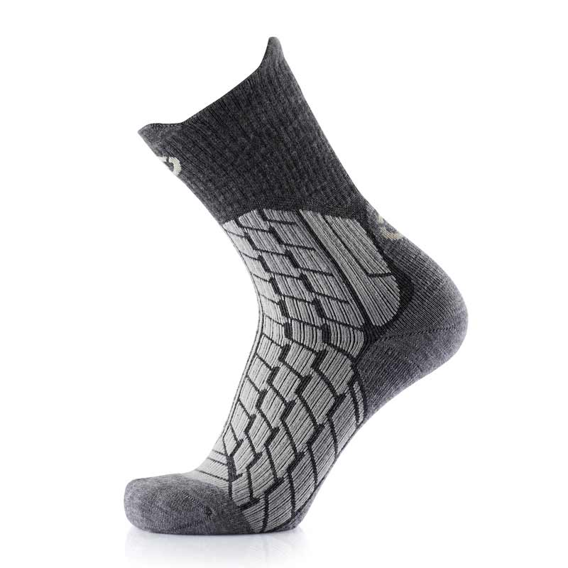 Wandersocken - Trekking Warm Crew unisex Grau/Hellgrau