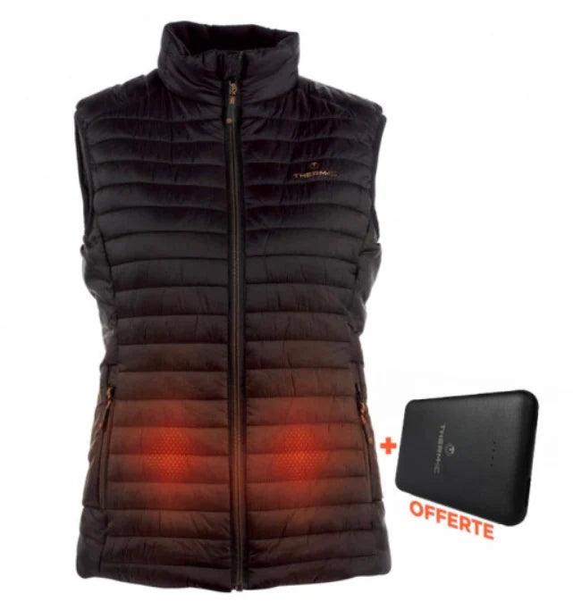 Bundle - Beheizbare Jacke Damen Schwarz + 5000-mAh-Powerbank