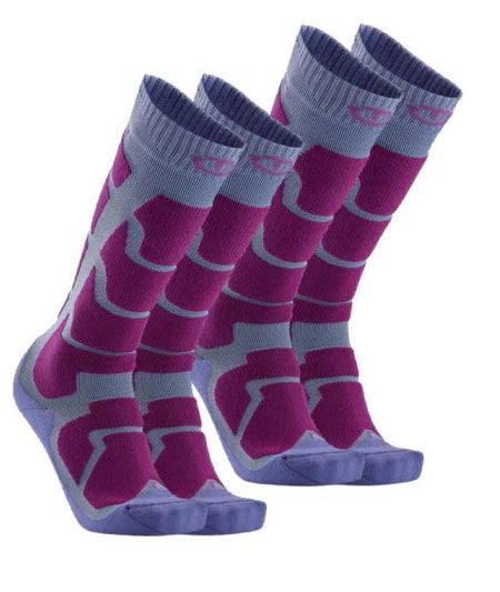 Lot de 2 paires - Chaussettes ski - Ski Insulation femme violet