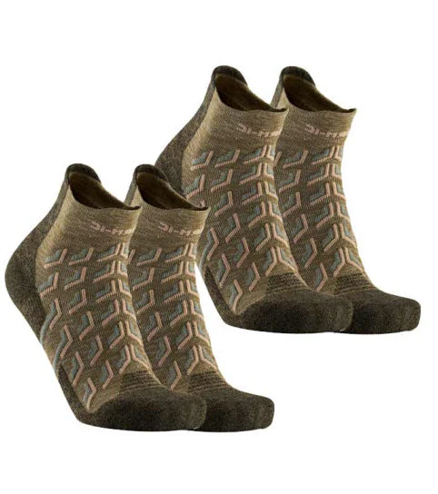 2er Set - Wandersocken - Trekking Cool Ankle Damen grün/beige