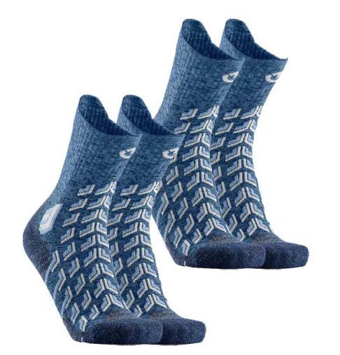 2er-Set - Wandersocken - Trekking Cool Crew Frauen blau/weiß