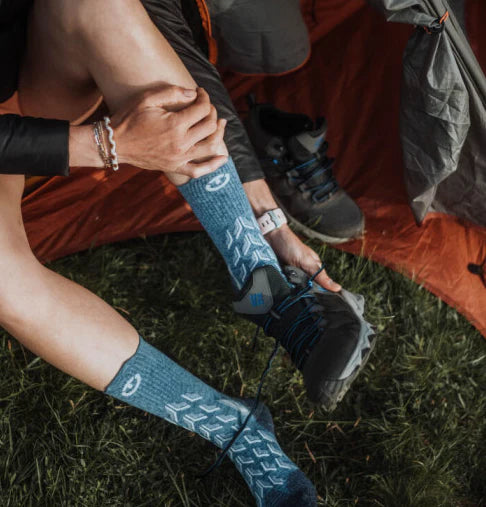 2er-Set - Wandersocken - Trekking Cool Crew Frauen blau/weiß