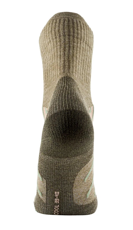 Lot de 2 paires - Chaussettes randonnée - Trekking Cool Crew femme vert/beige
