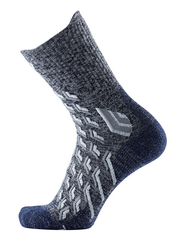 2er-Set - Wandersocken - Trekking Cool Crew Unisex grau/weiß