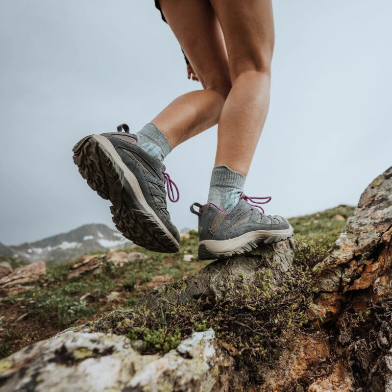 Wandersocken - Trekking Cool Light Ankle Damen hellgrau/türkis